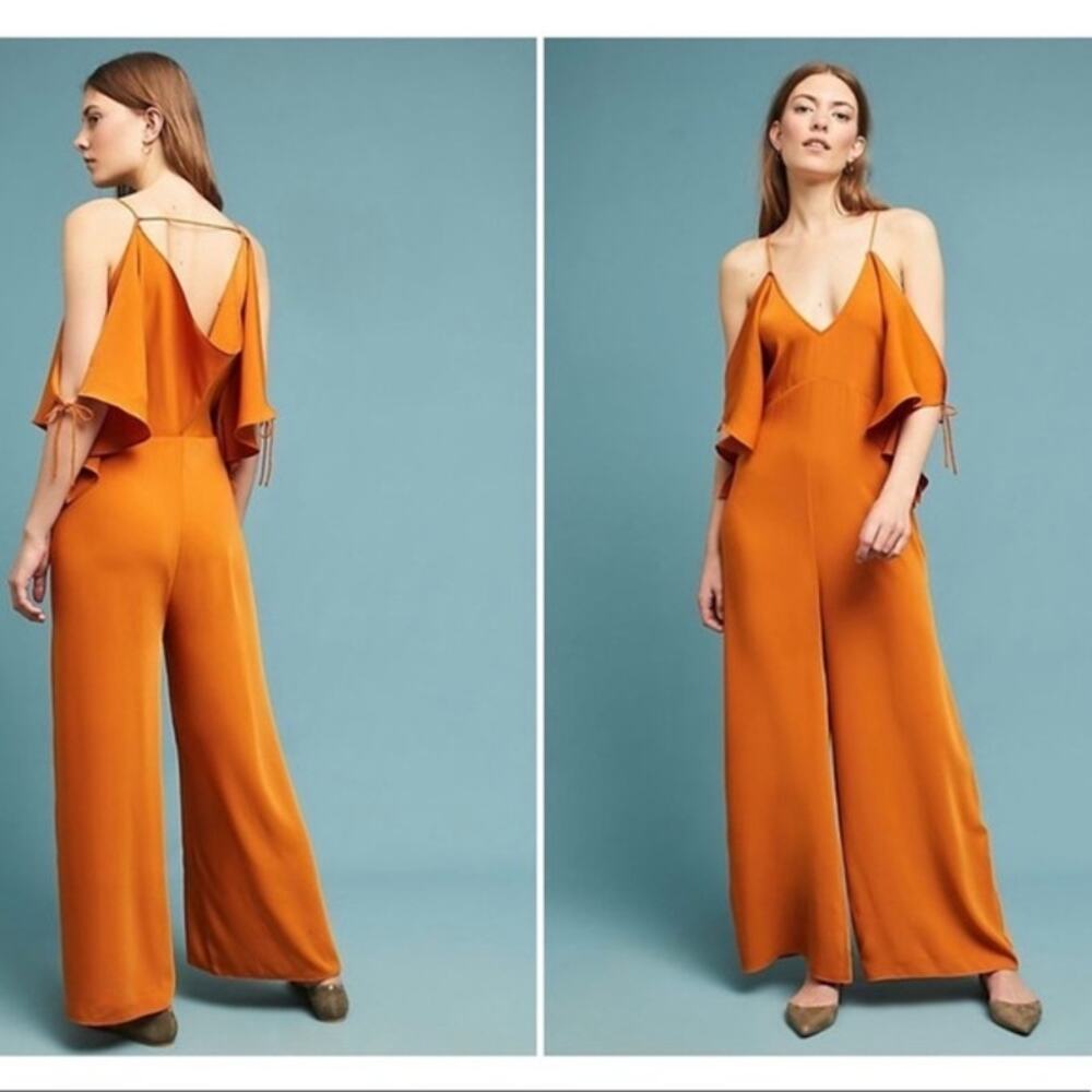 Anthropologie ELLIATT Aurelia Cold Shoulder Jumpsuit Small NWT 28" Inseam